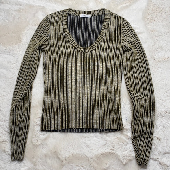 Rag & Bone Raimi Ribbed Long Sleeve Top size XS Seed color - Picture 5 of 5